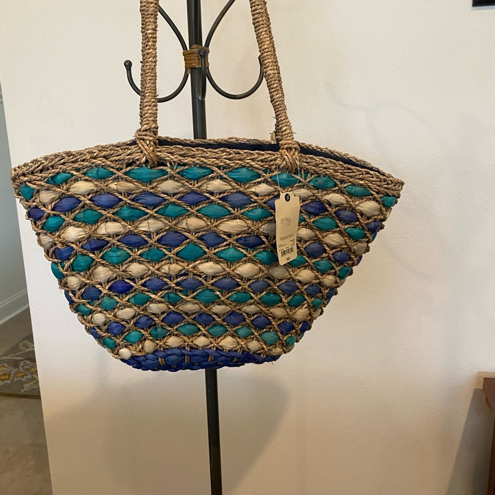 NWT corn husk tote bag